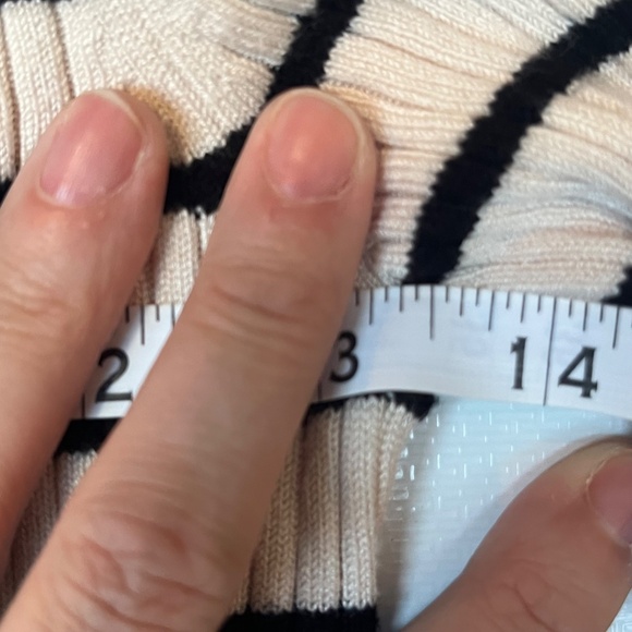 Striped Ribbed Shirt by C&A, Cream and Black, Medium - Picture 7 of 9